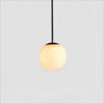 modern alabaster ball chandelier