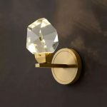 isaro faceted crystal prisms wall sconce (cord)