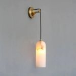 petra modern alabaster wall sconce