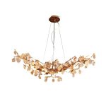 stone crystal brass dining room chandelier