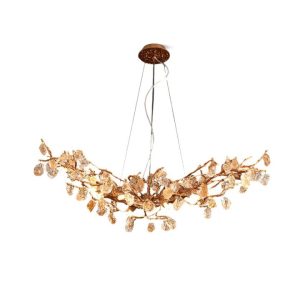 stone crystal brass dining room chandelier
