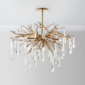 teardrop 7 light chandelier
