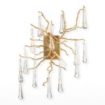 teardrop two light wall sconce