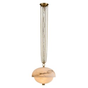 volterra alabaster led pendant 17”